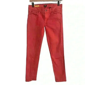 JCrew Toothpick Jeans in Coral Size 26